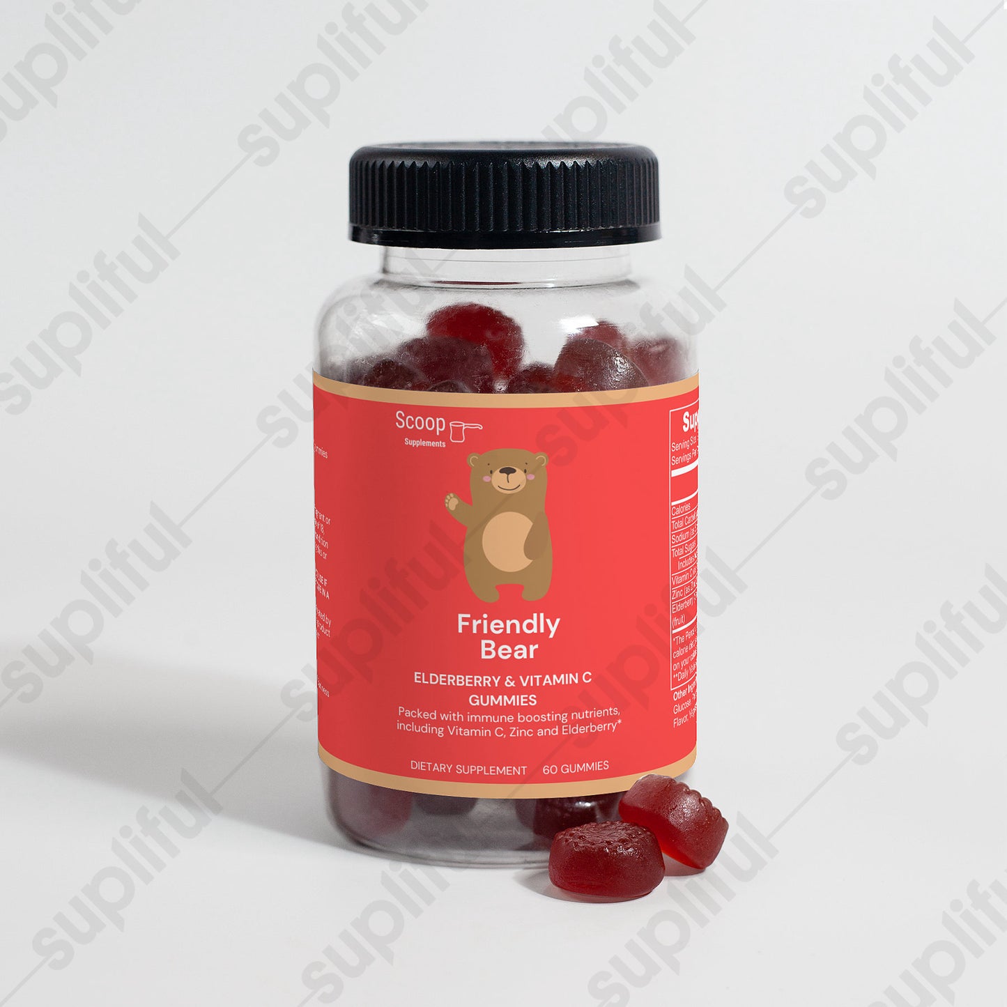 Friendly Bear Elderberry & Vitamin C Gummies