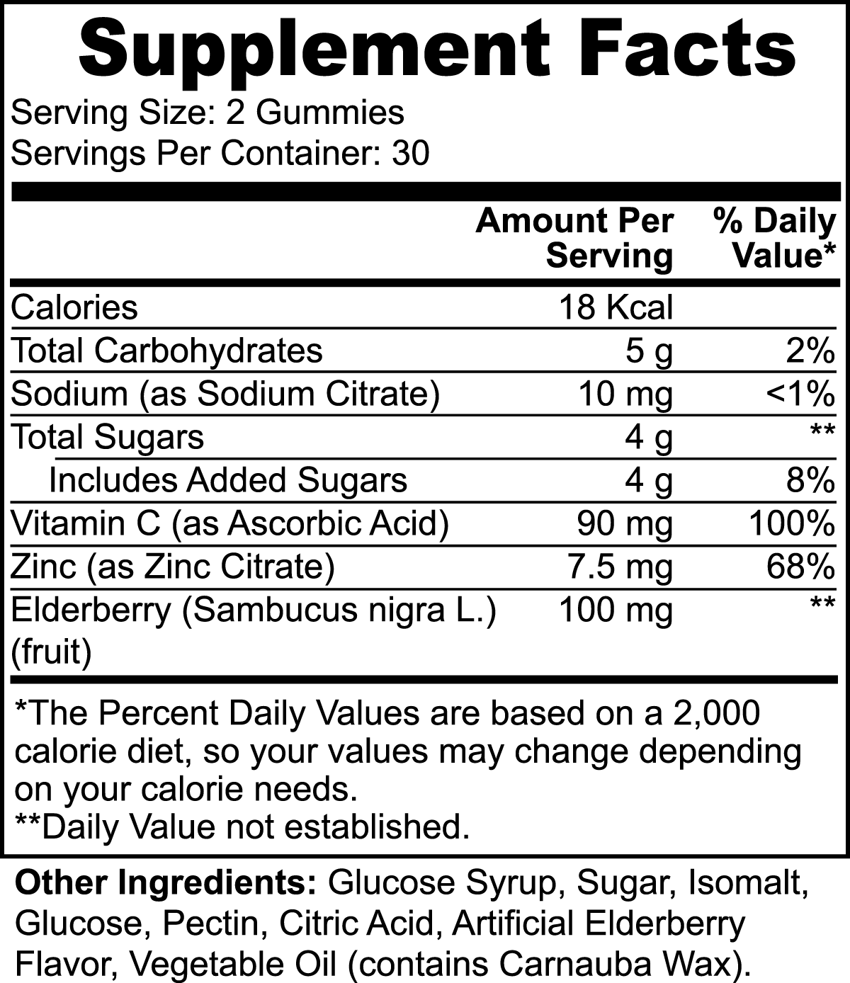 Friendly Bear Elderberry & Vitamin C Gummies